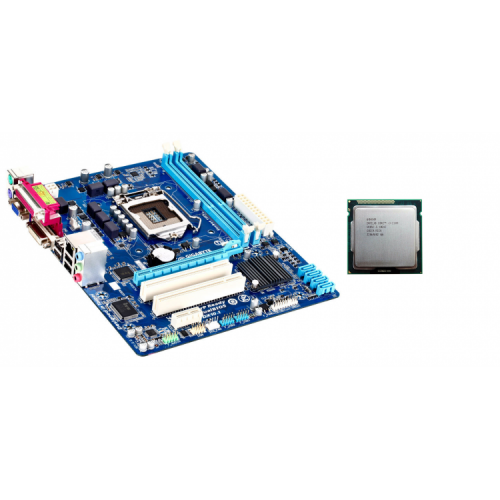 Placa de Baza Second Hand GIGABYTE GA-H61M-S2PV, Socket 1155, mATX, Shield, Cooler + Intel Core i3-2100 3.10GHz